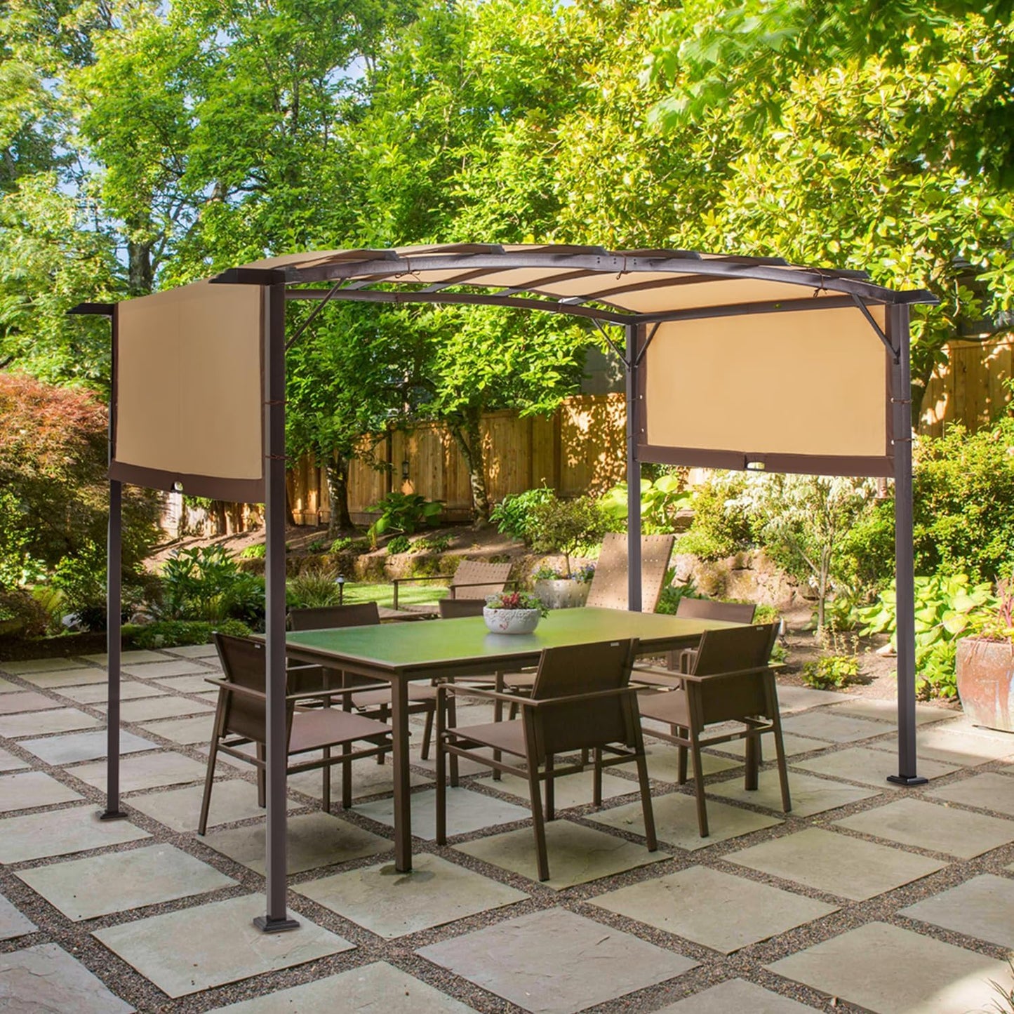 9'x12' Outdoor Pergola Metal Patio Gazebos