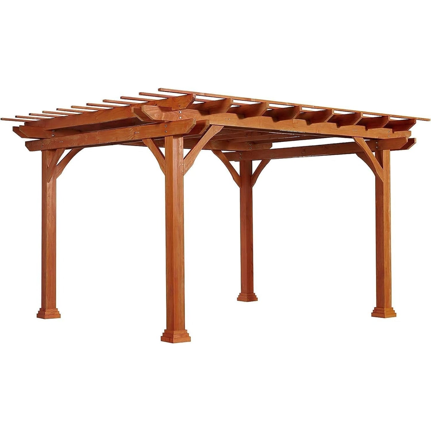 Wood Pergola 12'x10' Gazebo, Outdoor Pergola for Patio Deck Garden Backyard and Patio
