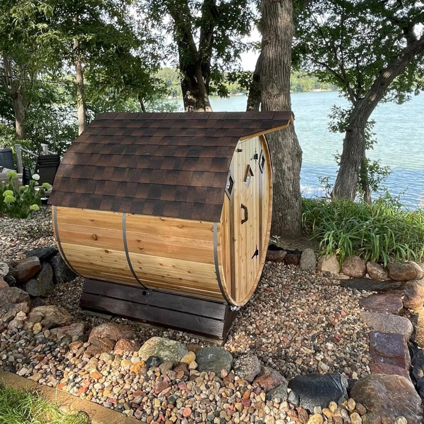 Mini Outdoor Barrel Sauna 6x6