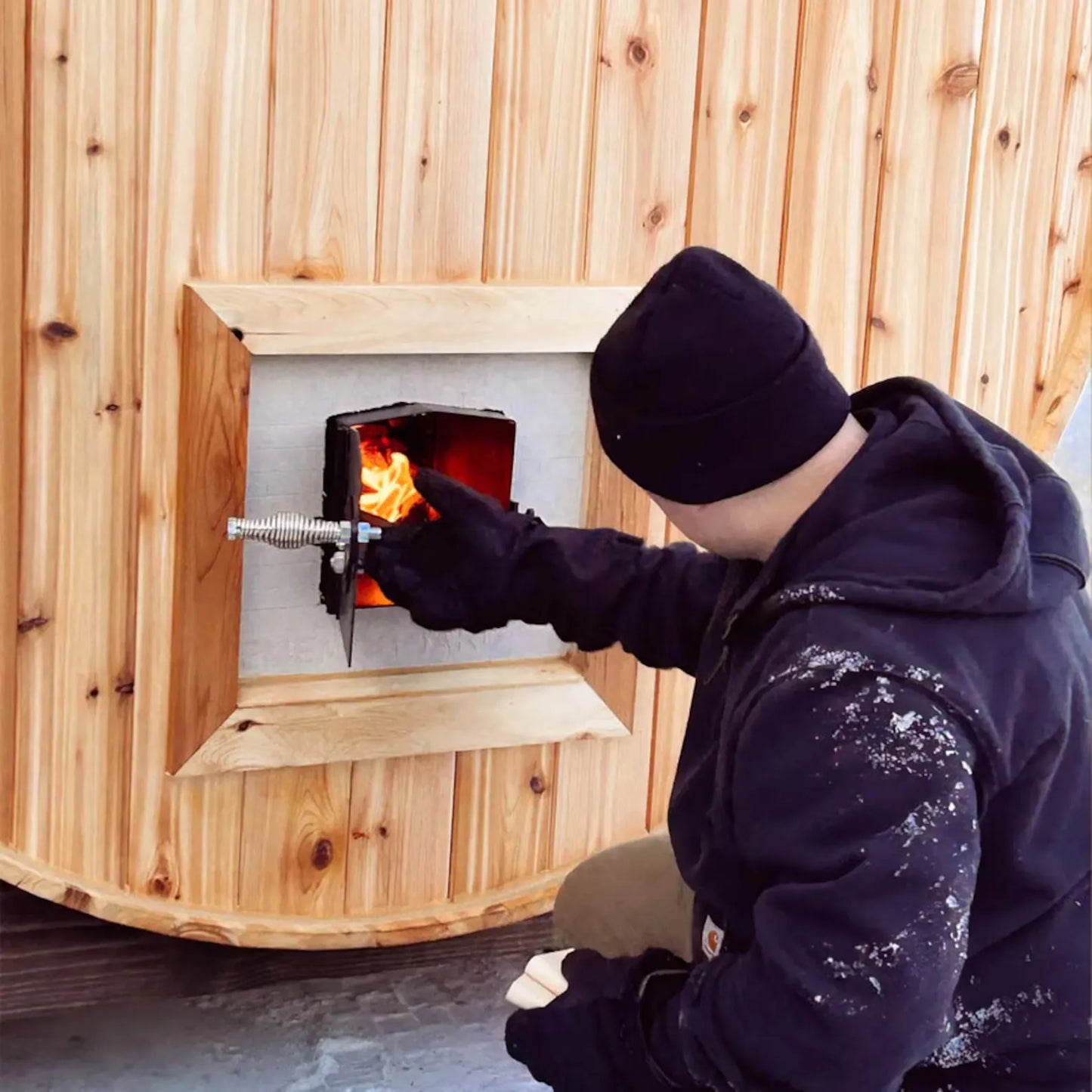 Mini Outdoor Barrel Sauna 6x6