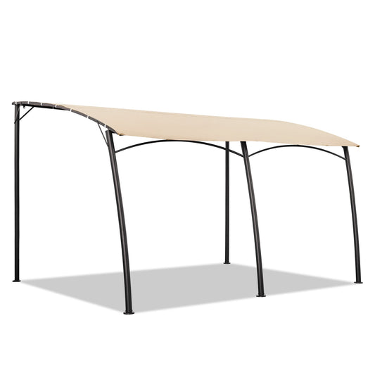 13'×10' Wall Mounted Peogola, UV Block Patio Awning Sunshade Canopy for Patio