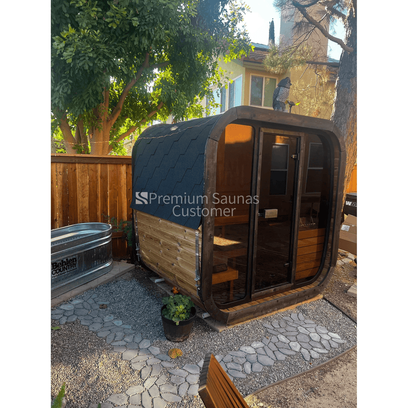 SaunaLife Model CL4G 3 Person Cube Series Outdoor Sauna Kit