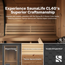 SaunaLife Model CL4G 3 Person Cube Series Outdoor Sauna Kit