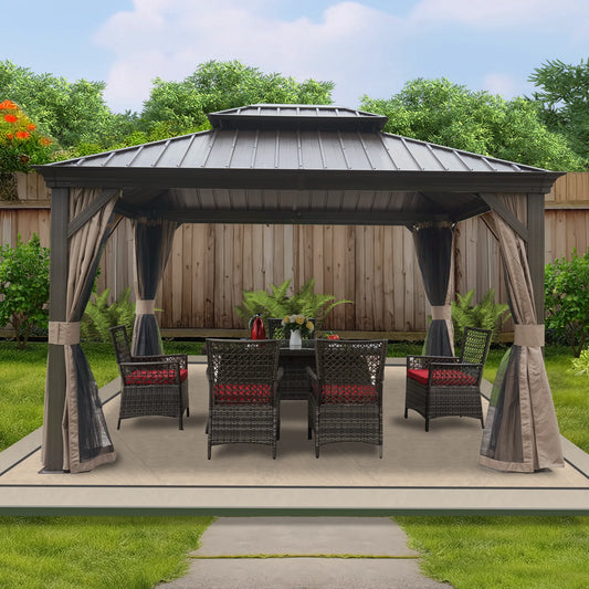 Aluminum Double Roof Gazebo by Linhai Zanwarm