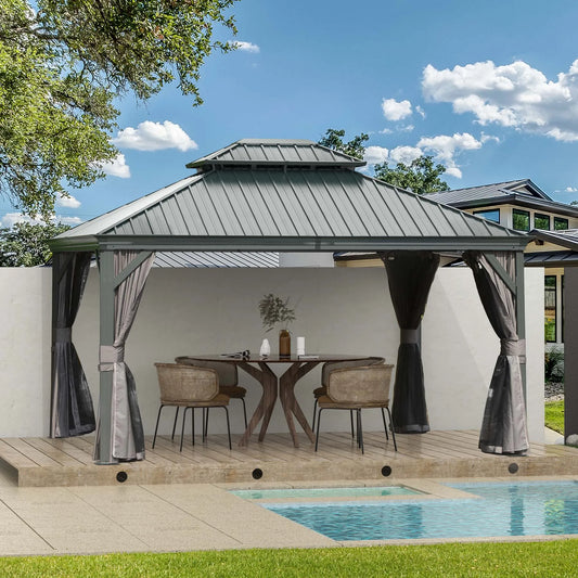 Outdoor Garden Pergola Gazebo with Mosquito Net