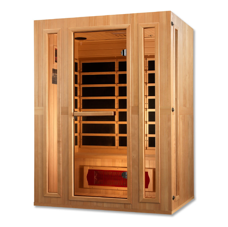 Maxxus 3-Person "Trinity" Dual TechLow EMF FAR Infrared Sauna Canadian Hemlock MX-LS3-01