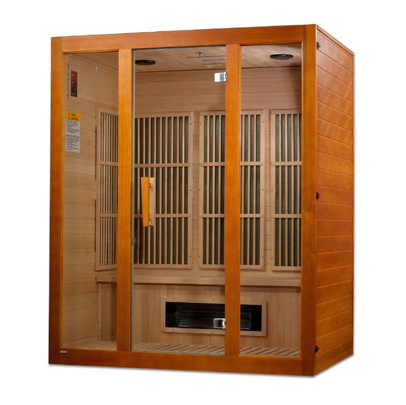 Maxxus "Alpine" Dual Tech 3-Person Low EMF FAR Infrared Sauna Canadian Hemlock MX-J306-02S