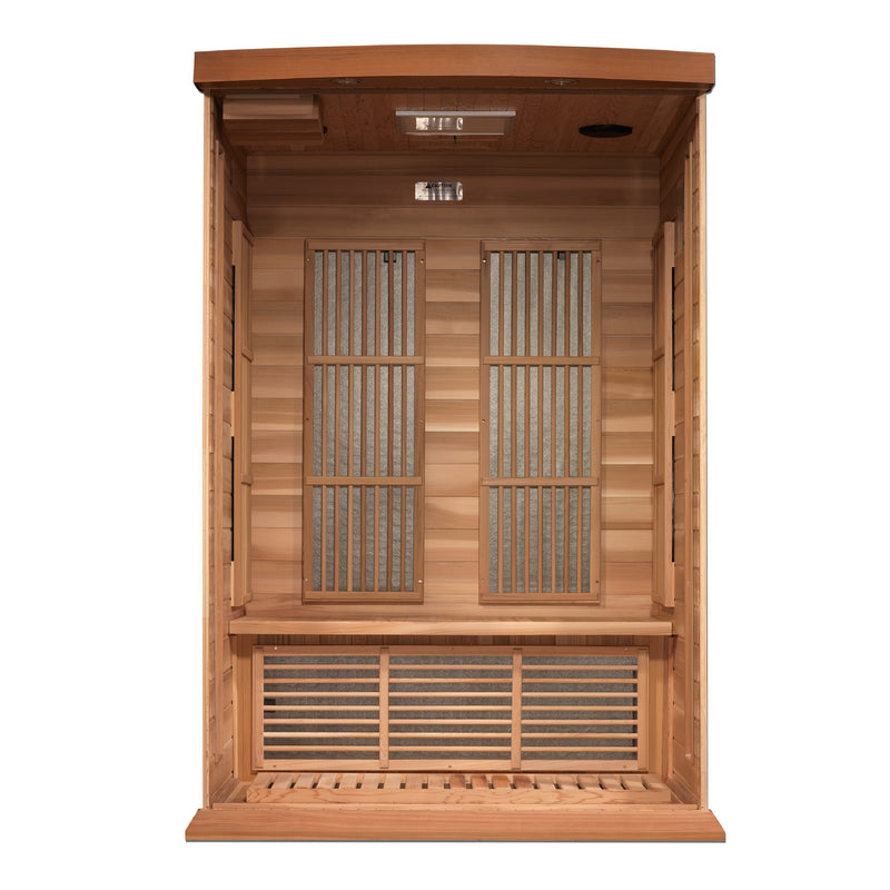 Maxxus 2-Person Near Zero EMF FAR Infrared Sauna Canadian Red Cedar MX-K206-01-ZF CED