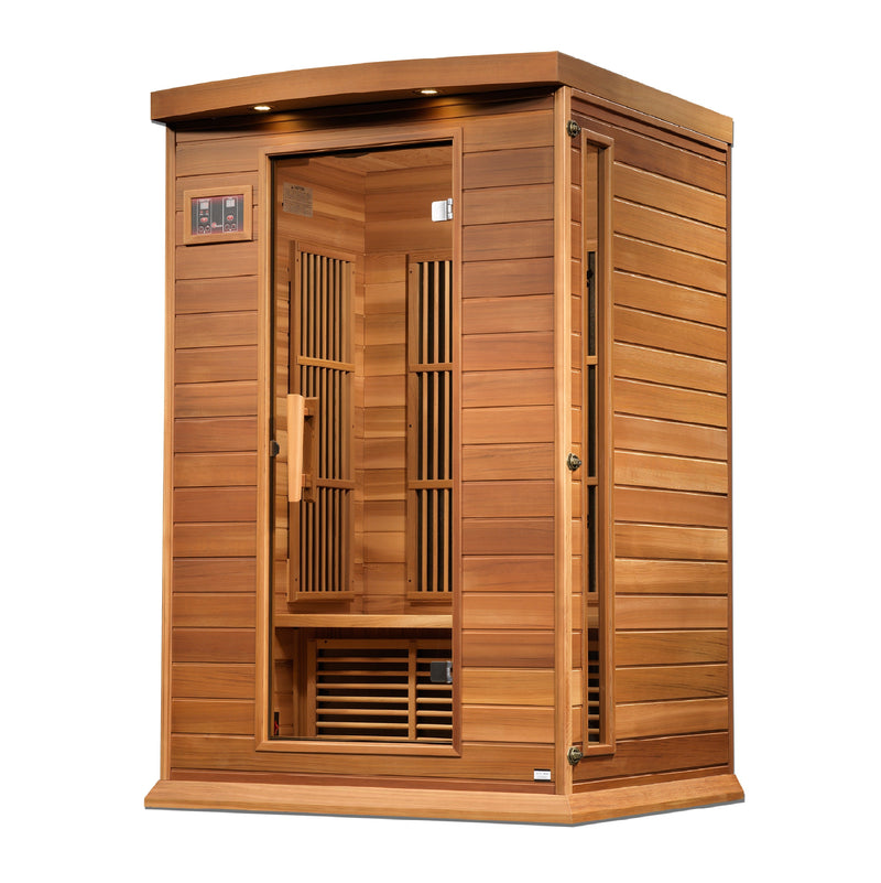 Maxxus 2-Person Near Zero EMF FAR Infrared Sauna Canadian Red Cedar MX-K206-01-ZF CED