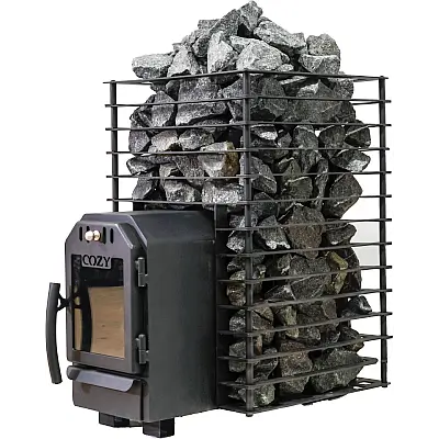 Cozy Heat Quattro Thru-Wall Sauna Stove Wood Burning Sauna Stove