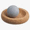 Hukka Mini SoleJoy Sauna Massage Stone with Natural Cork Base, Sphere