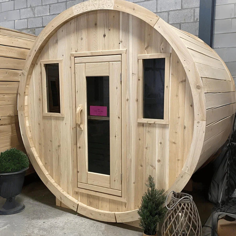 True North 2-4 Person 6' Long Barrel Sauna