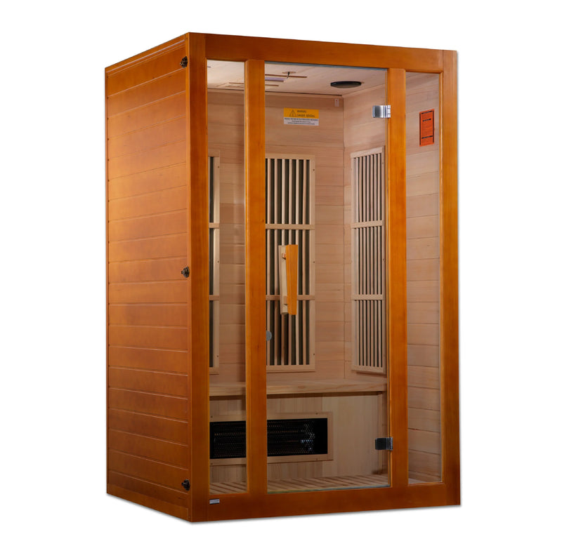 Maxxus 2-Person "Aspen" Dual Tech Low EMF FAR Infrared Sauna Canadian Hemlock MX-J206-02S