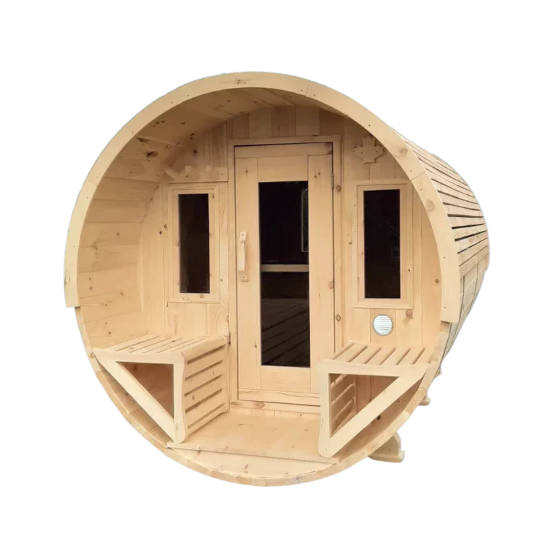 True North 6-8 Person 9' Long Barrel Sauna