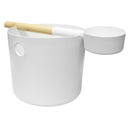 KOLO Premium Aluminum 1 Gallon Sauna Bucket + Bamboo Ladle