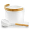 Kolo Sauna Bucket (w/ curved handle) + Ladle Set, Aluminum/Bamboo, 1 Gal